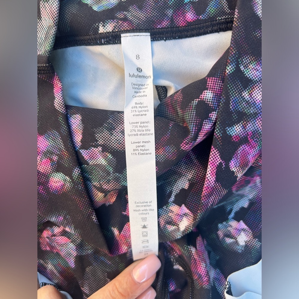 NEW 🎉 LULULEMON Wunder Under High-Rise Tight 25" Activate Multi Floral Size 8 - Picture 5 of 9